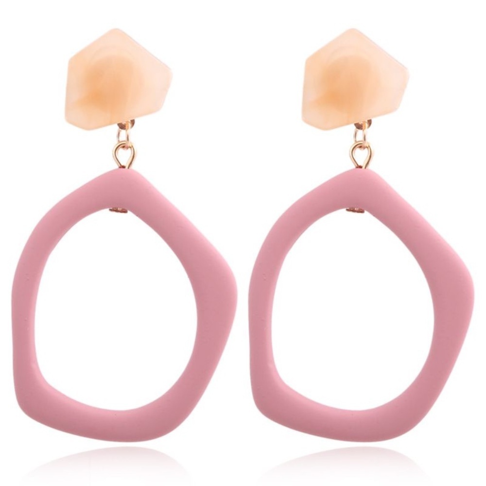 *AILEEN* Pink x Orange Fashion Acrylic Earrings